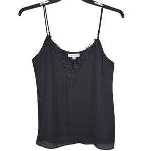 Socialite Black V-Neck Lace Cami Size Medium